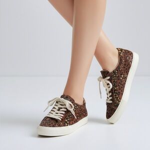 Madewell Sidewalk Leopard Print Calf Hair Low-Top Sneakers Mens / women’s